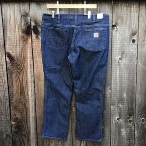 New nwt Carhartt relaxed fit straight leg blue denim jeans womens size 14 reg